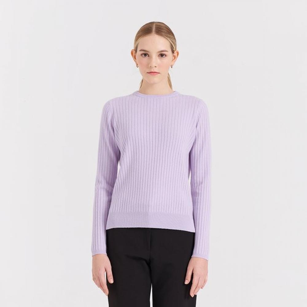 Dal Cashmere Rib Knit Pullover Lavender Single option