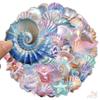 50Pcs/Set Shell Conch Starfish Pearl PET Stickers Waterproof DIY Fashion Doodle Decals Stickers