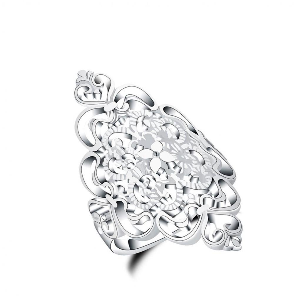 Vintage hohle Blume Fingerring Frauen Hochzeit Cocktail Party Schmuck Geschenk