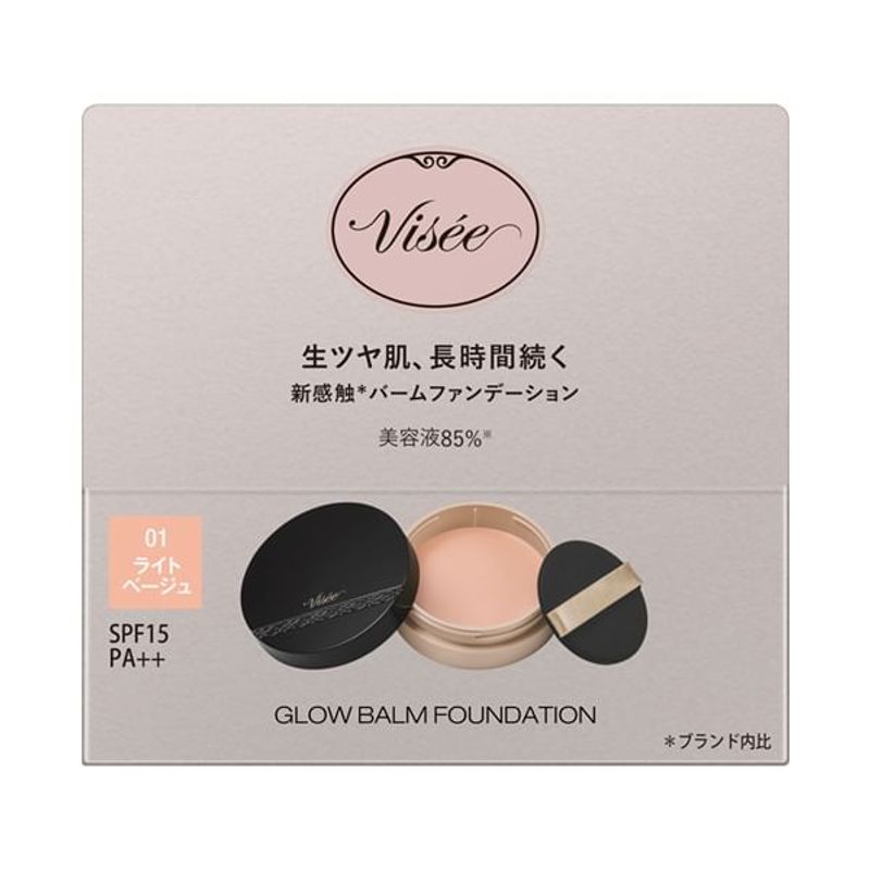 Kose - Visee Glow Balm Foundation SPF 15 PA++ 01 Light Beige