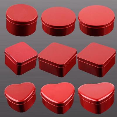 1/2pcs Red Color Aluminum Tin Jar Portable Refillable Bottles Metal Box Cream Balm Nail Candle