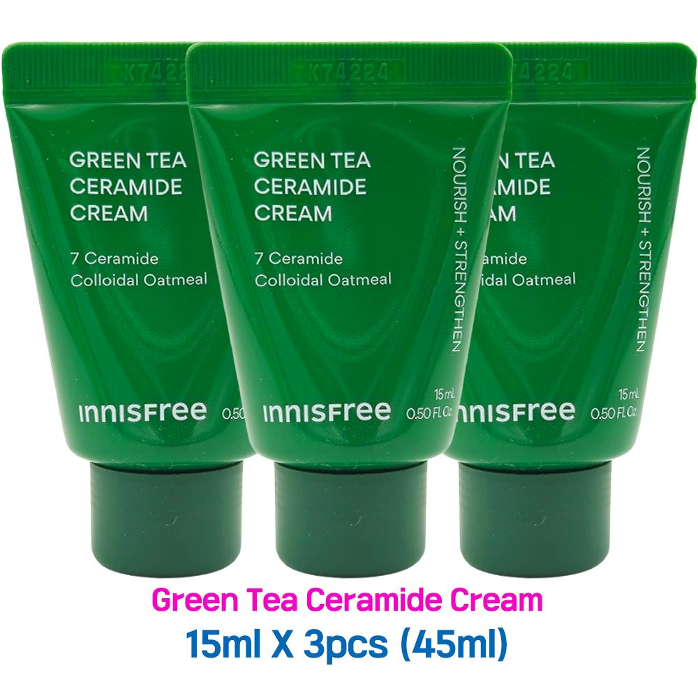 3pcs/45ml_[INNISFREE] Green Tea Ceramide Cream 15ml (Sample)