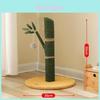 Wooden Cat Tree And Scratching Board With Bamboo Elements For Indoor Play