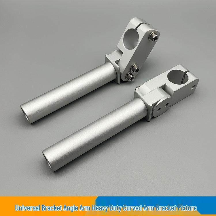 Heavy-Duty Curved Robotic Arm Fixture with Universal Bracket and Rotating Gripper Angle Arm (2020L150) Shaft Bracket Ø12