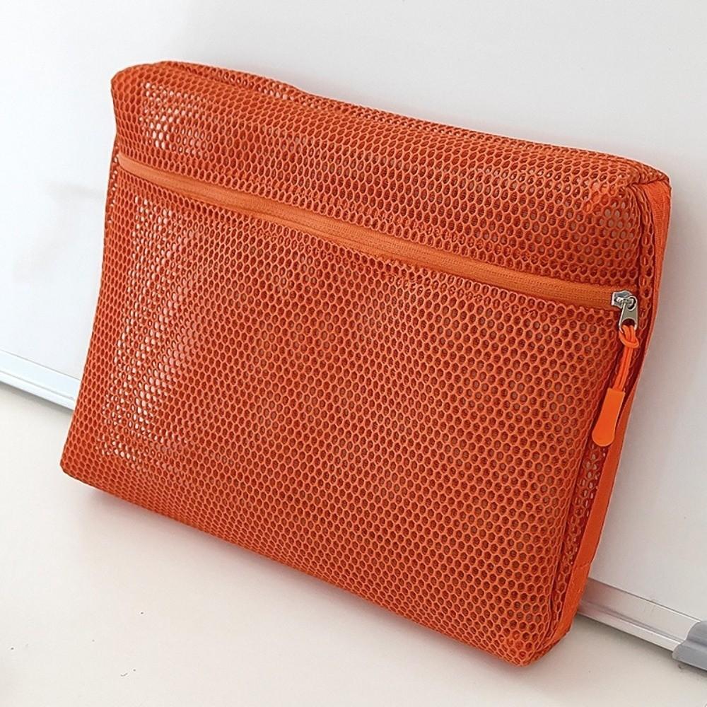Casual Nylon Storage Pouch With Zipper Hand-held Mesh Pouch Multipurpose Mesh Toiletry Wash Bags Women
