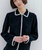 Ohkukka Lace-Trimmed Knit Jacket - Black