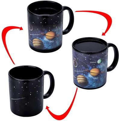 Keramiktasse Farbwechsel Tasse Freund Geschenk Student Frühstückstasse Stern Sonnensystem Tasse
