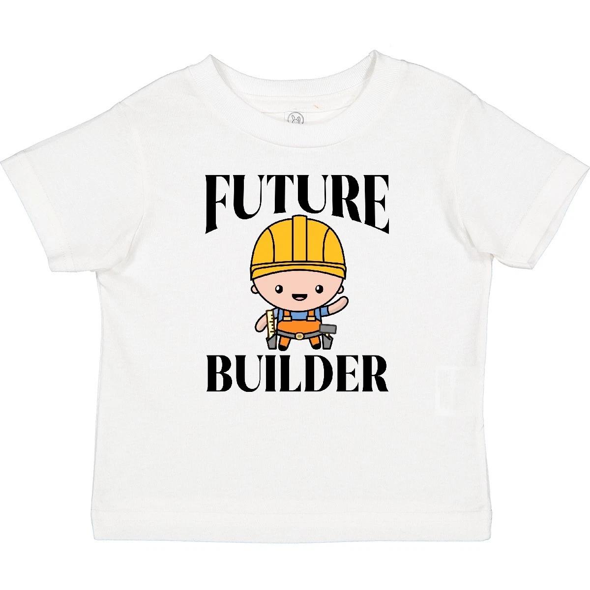 Inktastic Boys Future Builder Construction Outfit Baby T-Shirt Worker Contractor 130