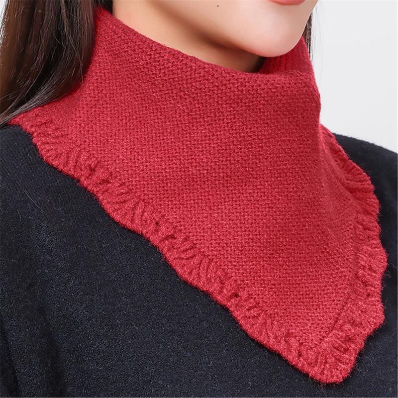 Schal Halstuch Für Damen Winter Falscher Kragen Schals für Damen Nackenwärmer Damen Herren Rollkragen Schal Gestrickt
