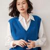 Lekasha Women's Cashmere V-Neck Sleeveless Knit Vest - Autumn/Winter Fashion