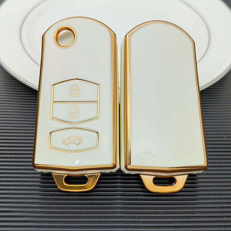 For Mazda Demio 2 3 5 6 M3 M5 M6 CX-5 CX7 CX9 RX8 MX5 MPV 2/3 Buttons TPU Shell Fob Holder Car Key Case Cover Keyless