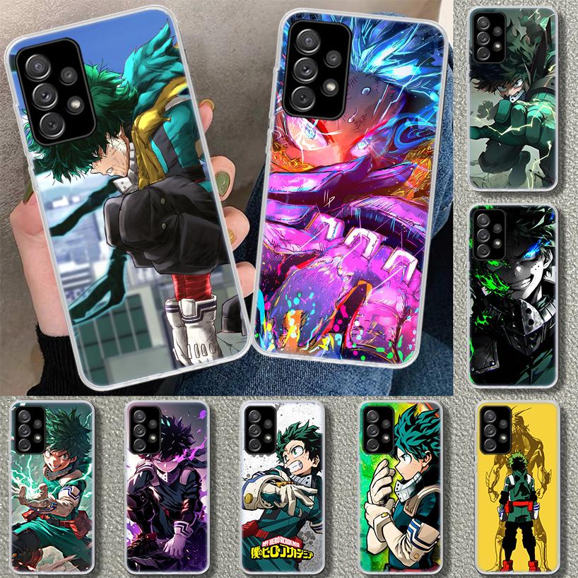 Midoriya Izuku Deku MHA My Hero Phone Case Cover for Samsung Galaxy A12 A22 A32 A52 A72 A02S A51 A50S A31 A20S A10S Note 20 Ultr