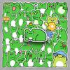 50 Sheets of Hand-Painted Frog Stickers - Cute Animal Stationery for Planners and Crafts