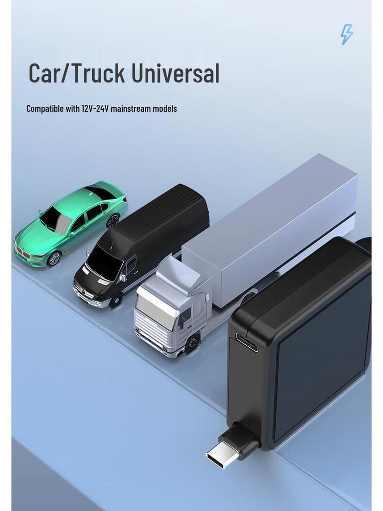 Retractable Car Charger: Foldable, Fast TYPE-C Charging for Mobile Phones