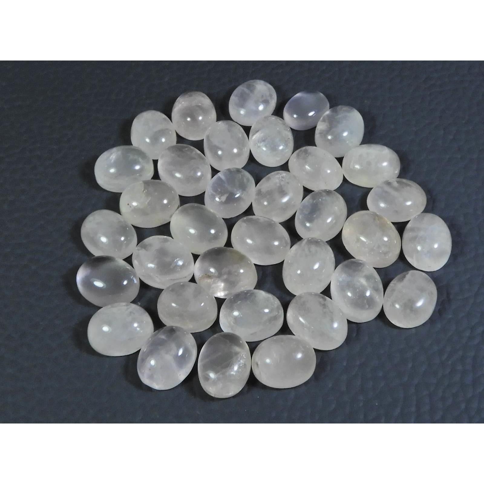 

8X10ММ Натуральный Розовый Кварц Овальный Кабошон Свободный Драгоценный Камень 32 Шт./Лот 100 Карат. А-355