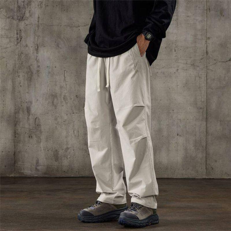 Men's Outdoor Hiking Pants, Spring and Autumn, Loose Fit, Breathable, Wide-Leg, Functional, Trendy Casual Pants