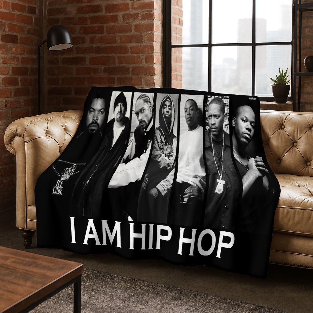 Legends Rapper Collection HIP HOP Rap Star Art Flannel Blanket,Cozy Soft Throw Blanket for Home Bedroom Bed Sofa Cover Gift Kid