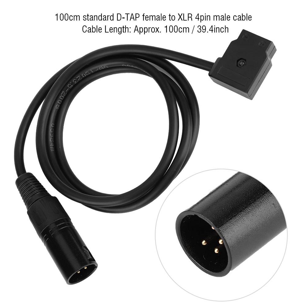 D tAP Female To XLR 4pin Male Adapter Power Cable Adapt XLR To D tAP Female Cord 100cm