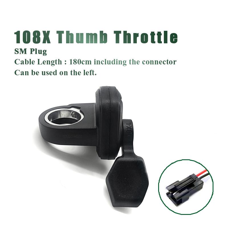 Wuxing Thumb Throttle 108X Ebike Trigger Throttle Plastic Finger Throttle 24V 36V 48V 60V 72V Left Right Thumb Throttle 108X left SM