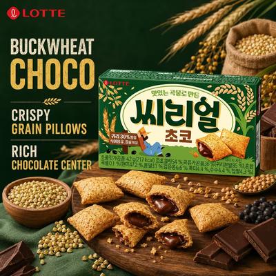 Lotte Buckwheat Compound Chocolate Coated Biscuits 42g