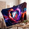 FC Utrecht Personalisierte Fleecedecke Mit Fußballlogo, Benutzerdefinierter Name Text Weich Warm Heimdecke