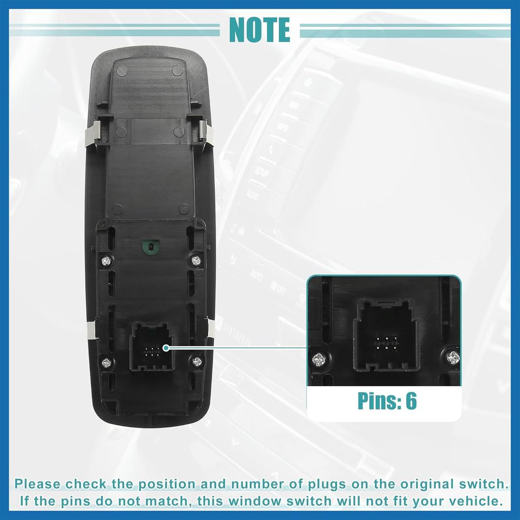 Power Window Switch No.68228155AA/68268251AA/68268251AB/68268251AC with Tool Window Control Switch for Chrysler 200 2015-2017