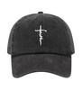 Bawełniana Czapka Baseballowa z Nadrukiem Krzyża, Regulowana, Klasyczna Snapback, Czapka Taty, Oddychająca, na Golfa, Wędkowanie, Outdoor, Ochrona Przeciwsłoneczna