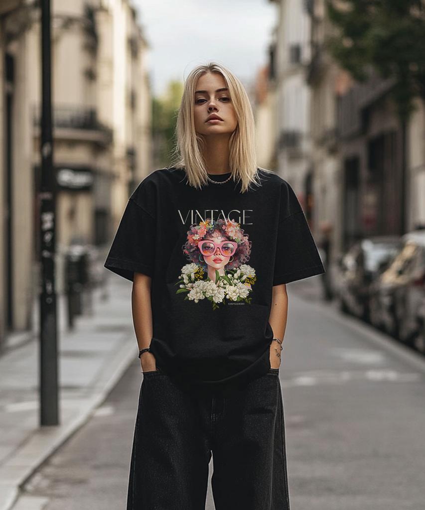 ONEHUNDREDPERCENT FOR WOMAN Ohpxgoodd Vintage Semi-Oversized Short Sleeve Tee