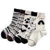 Female Spring and Autumn Cartoon Cute Zebra Cow Dog Creative Tube Socks