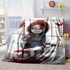 Chucky's Halloween Horror Blanket Flannel Blanket for bed, sofa, Camping, Hiking, Picnic Essentials, gift for family Fan gifts