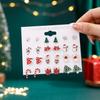 12/20 Pair Christmas Earring Set For Women Shiny Crystal Zircon Snowflake Elk Bowknot Elk Xmas Tree Earring New Year Gifts