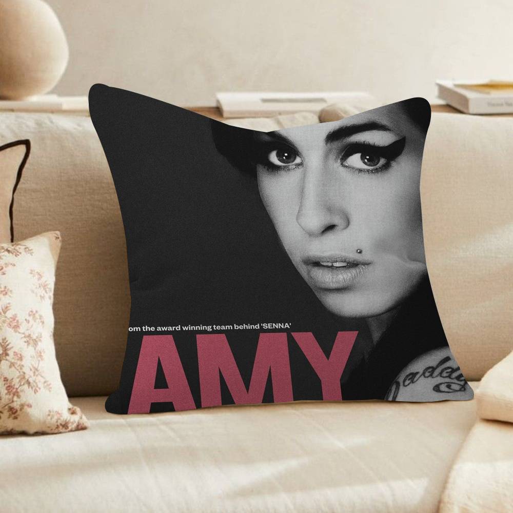 Amy WWinehouse Music Singer Movie Cushion Cover Inches Farmhouse Decor Home Throw Pillow Covers for Couch Decorations