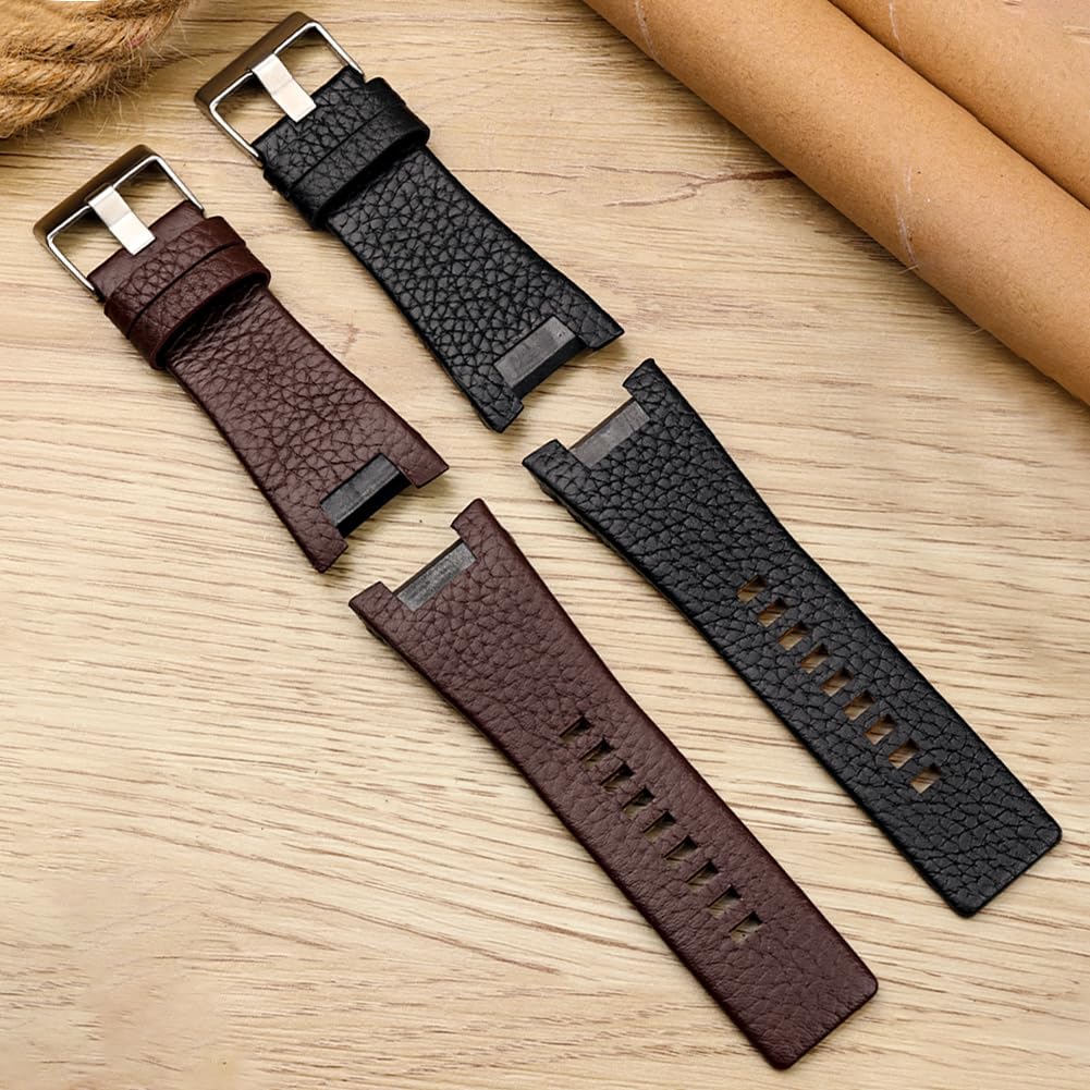 Sibehill Diesel Uhrenarmband, 32mm x 17mm, Echtes Leder Uhrenarmband [Inklusive 3 Federstegen, Federstegwerkzeug und Box]