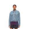 Levis FW21 Logo Print Washed Denim Jacket Women Jackets Blue 85681-0002