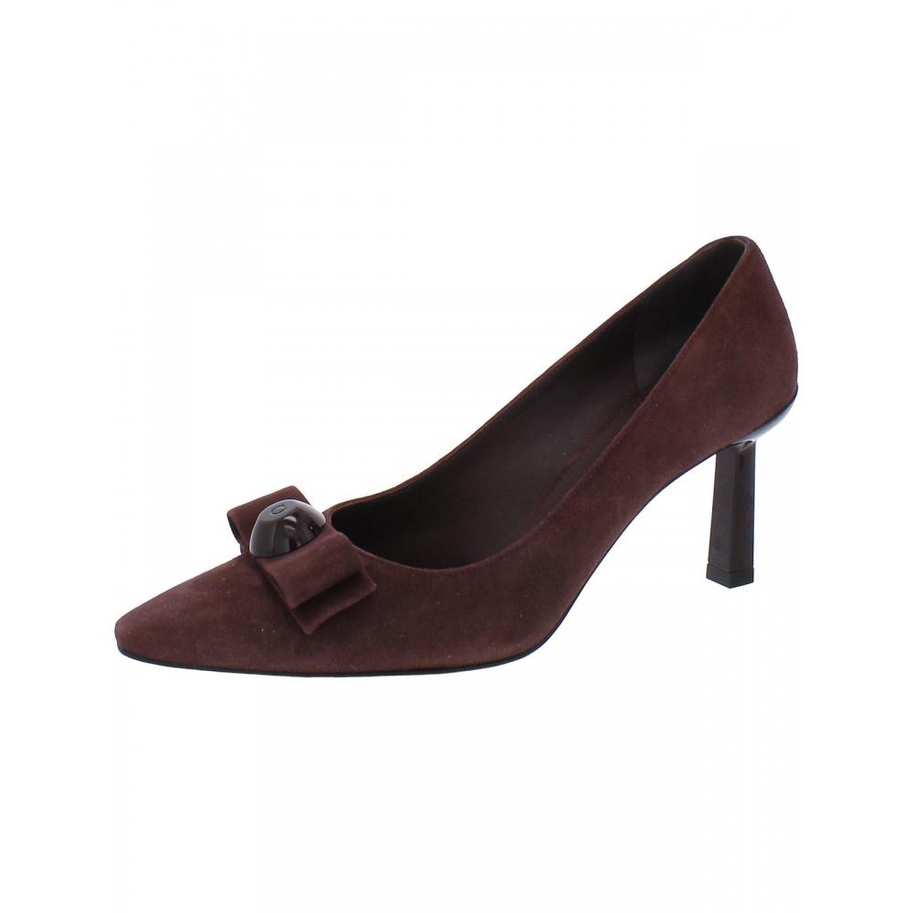 

Salvatore Ferragamo Katrin Женские туфли из искусственной замши с острым носком nebbiolo