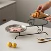 Practical Detachable Dessert Stand for Parties Detachable Fruit Serving Holder Metal Wedding Cake Display Plate