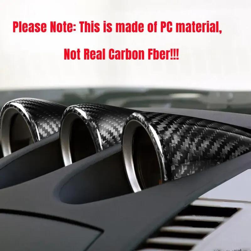 For RHD LHD Nissan 350Z Z33 2003-2009 Carbon Fiber Center Dashboard Gauge Pod Pointer Cover Trim Car Interior Accessories