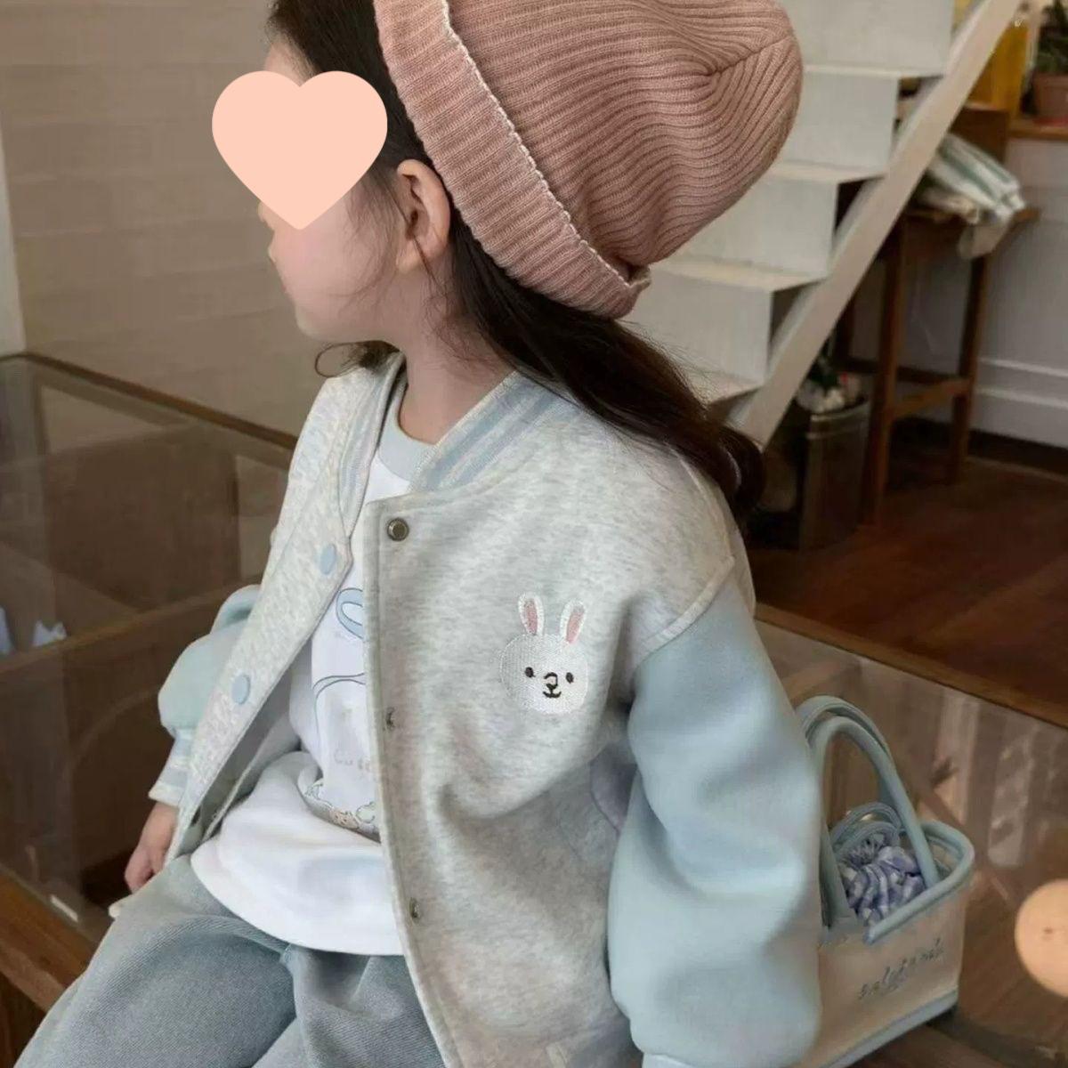 

Повседневная бейсбольная куртка для девочек нового стиля 2025 года - весенне-осеннее пальто с длинным рукавом для детей Default