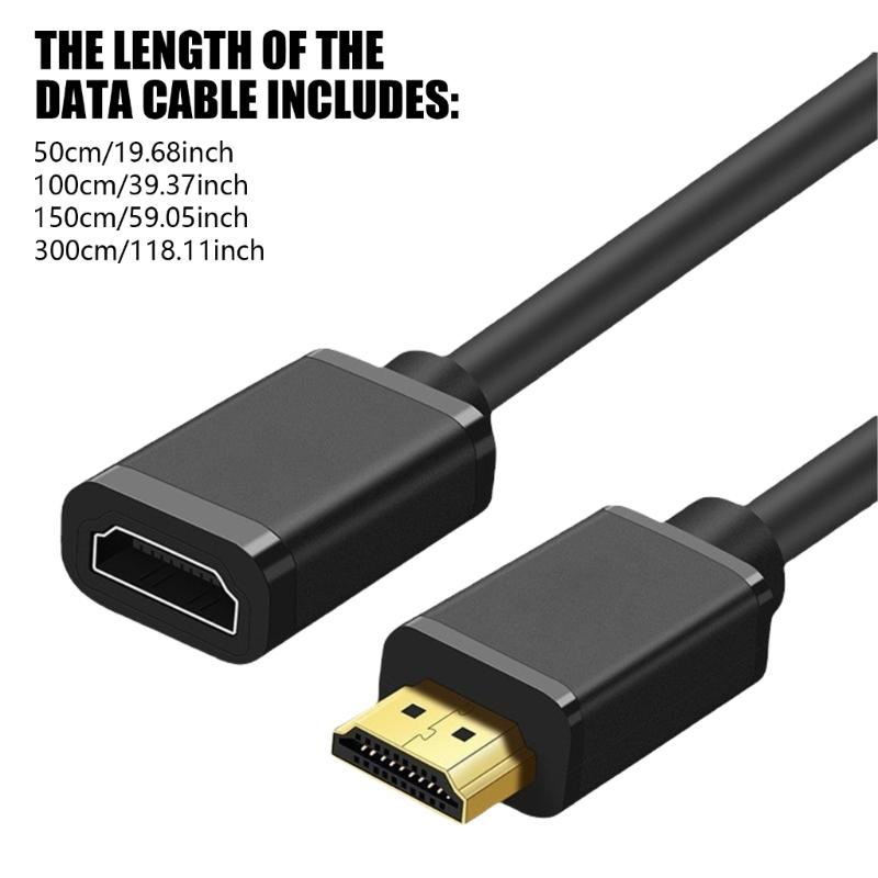 4K HDTV Port Extension Cable Male To Female Adapter Cord Compatible 2K 1080P for HDTV Laptop and More