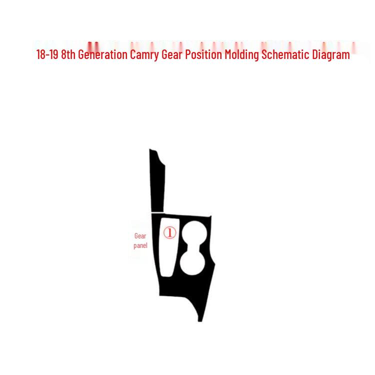 Interior Gear Shift Decoration Stickers: 18-19 Toyota Camry