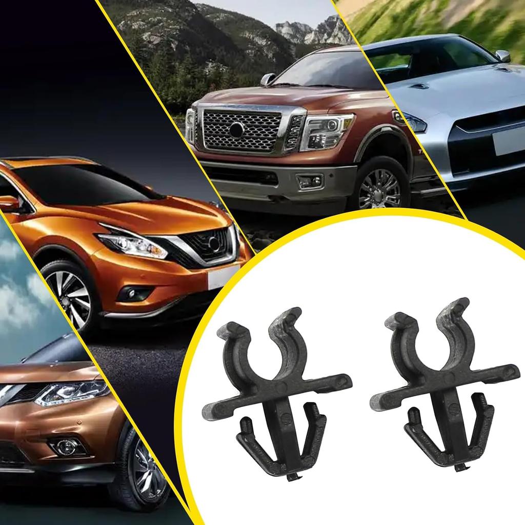 2 Pcs Car Hood Support Prop Rod Holder Clip 65722-JA000 Compatible with Nissan 1982-2021