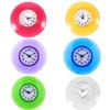 silicone Suction Cup Clock Clear Mirror Bathroom Clock Decoration Mirror Display Clock  Sauna