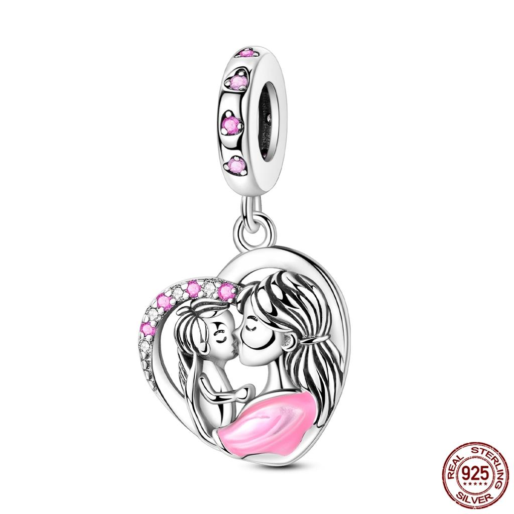 New In MotherS Day Copper Charm Mom Mother Family Charm Bead Fits Genuine Bracelets DoItYourself Woman Jewellery Gifts
