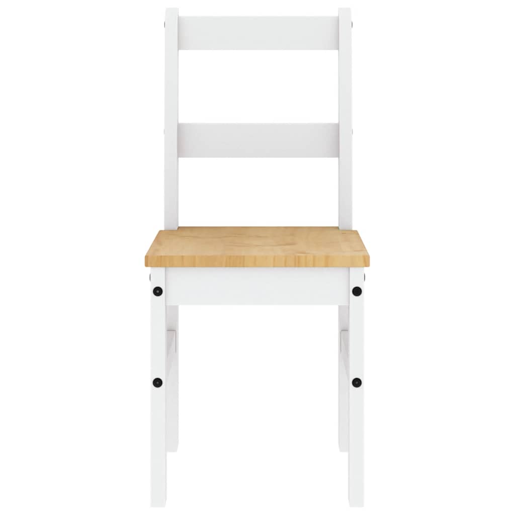 5 Piece Dining Set PANAMA White Solid Pine Wood
