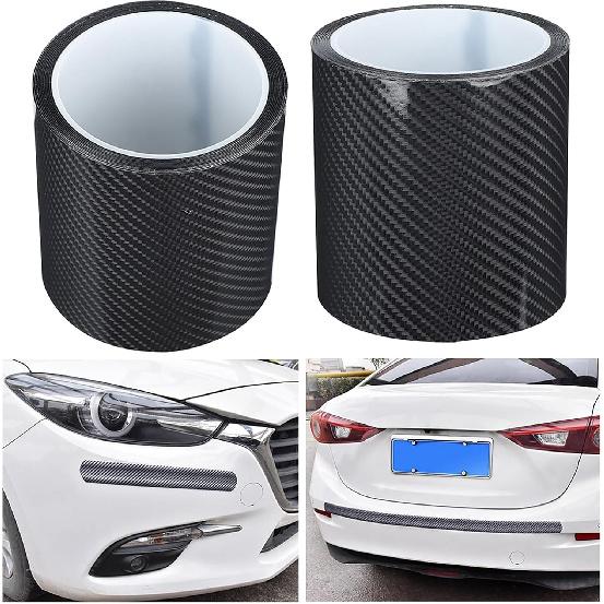 Carbon Fiber Protective Film for Car Door Guard, Scratch Sticker, 10cm x 3 Meters