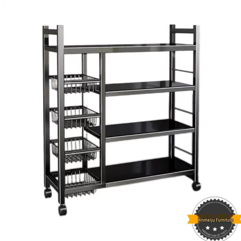 Floor-Standing Kitchen Storage Rack: Multi-Layer Vegetable, Snack & Sundries Organizer