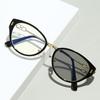 Men's Retro Anti-Blue Light Photochromic Glasses with Double Bridge Metal Frame, Suitable for Prescription Lenses