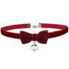 Autumn Winter New Velvet Bow Bell Choker Women Red Black Plush Collar Collarbone Chain Fashion Neck Jewelry