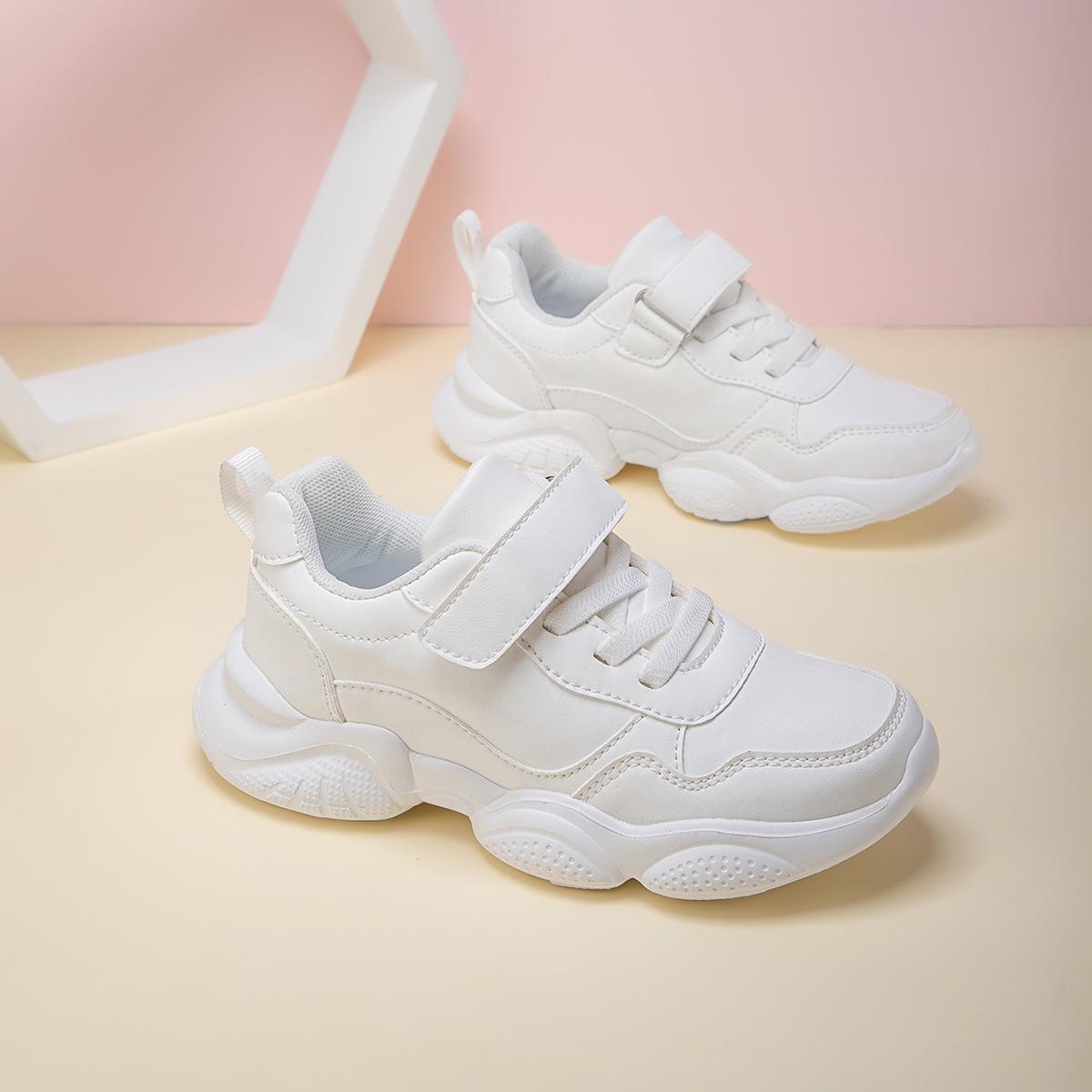 

Kids White Sneakers - Unisex Sports & Casual Shoes for Spring & Autumn 28