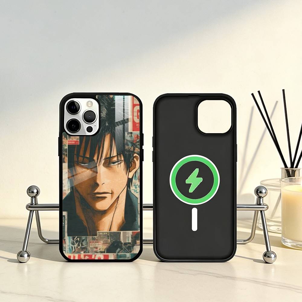 Toji Fushiguro Jujutsu Kaisen Phone Case For iPhone17,16,15,14,13,12,11 Plus,Pro Max Magnetic For Magsafe Wireless Charging